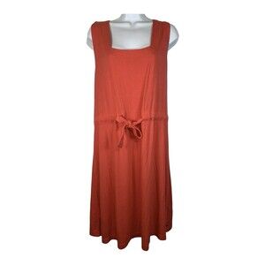 Merrell Artemisia Guava Sun Tie Front Sleeveless Knee Length Dress Women’s Large